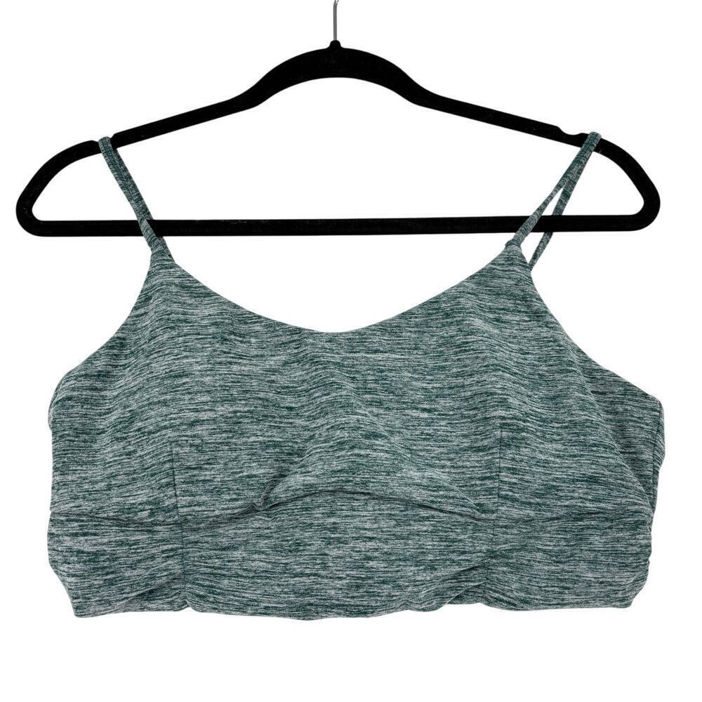 Sincerely Jules Active Sports Bra Size L Teal Heather Padded Stretch Bralette